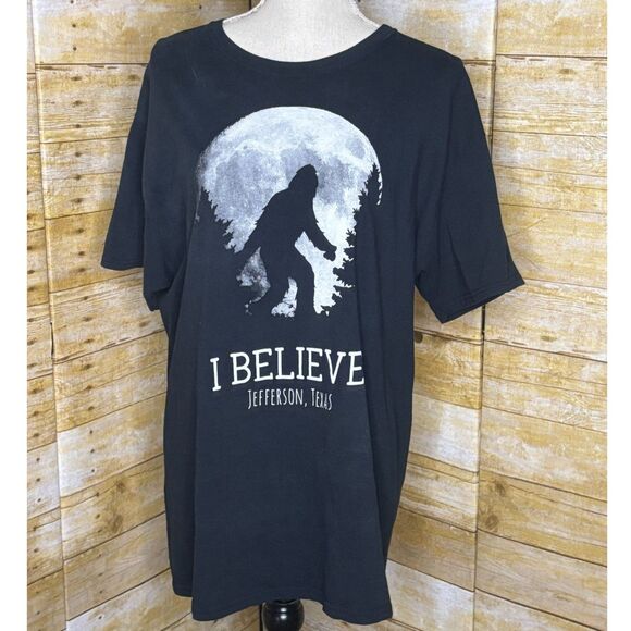 TEXAS BIG FOOT COTTON UNISEX BIGFOOT T-SHIRT JEFFERSON TEXAS I BELIEVE SIZE LRG - Picture 1 of 3